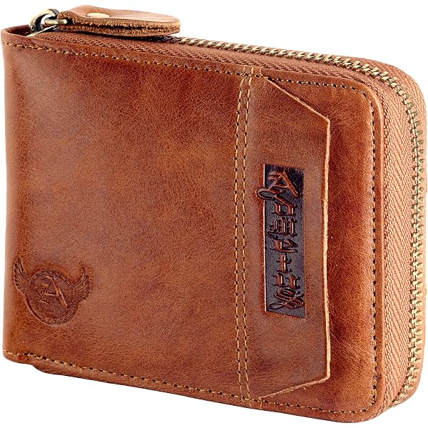Amazon.com: CALFART Slim Zipper Wallets For Men RFID Leather Mens